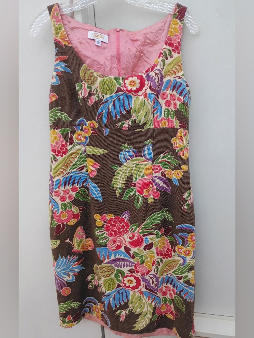 Talbots Sleeveless Retro Style Floral A-line Dress 8